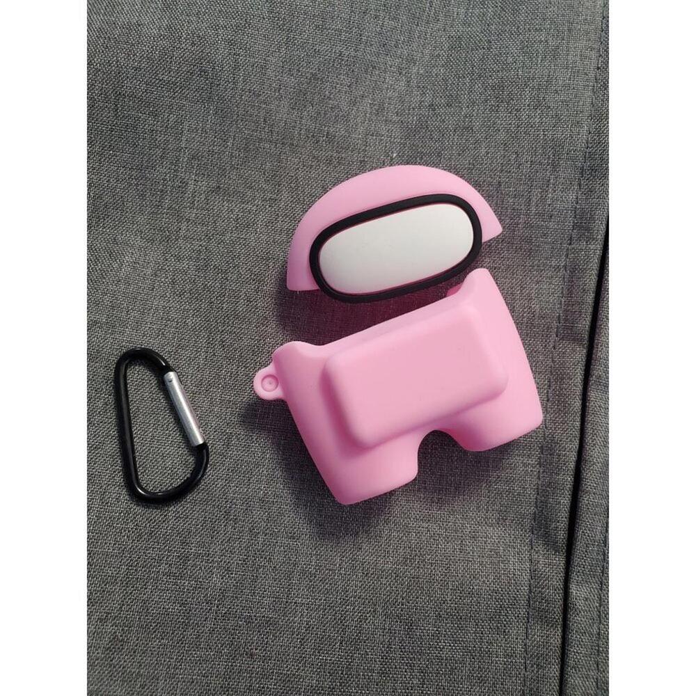 New Among Us Imposter AirPods Case Pink Imposter - Picture 2 of 6